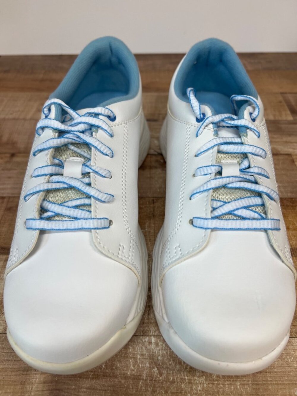 TS Dexter Raquel V Women's Bowling Shoes Size 6.5M White Blue DW0000809 Open Box